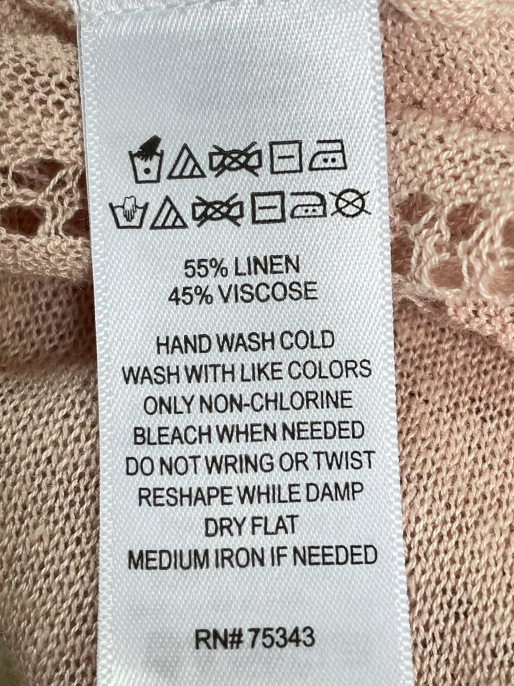 Nanette Lepore Linen Blend Open Cardigan Pink Lightweight Drape L - Picture 11 of 13